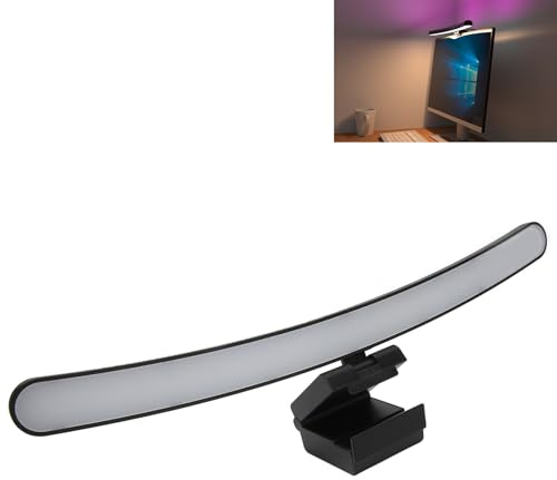 Plyisty Barre Lumineuse de Moniteur Incurvée, œil de Source de Lumière Asymétrique, Lampe de Moniteur à intensité Variable avec Interface de Type C, pour écrans Incurvés