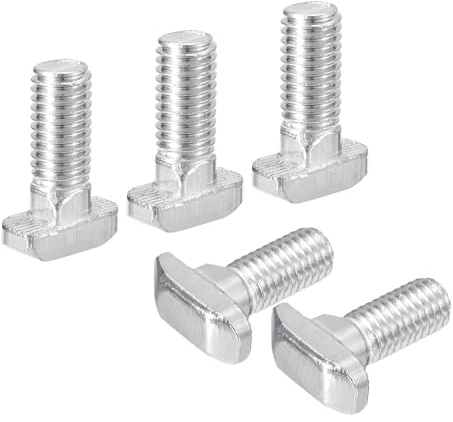 QUARKZMAN 40pz Bulloni a T-Slot, M8 x 20mm Bullone Testa a Martello Vite a T Perno per Profilo Alluminio a T-Slot Serie 4040, Acciaio Carbonio Nichelato, Argento