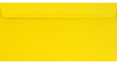 Netuno 25 farbige Briefumschläge Gelb DIN Lang 11 x 22 cm 115g Sirio Color Limone Papier Umschläge DL elegant Einladungsumschläge für Hochzeit Geburtstag Taufe Weihnachten Ostern Briefkuverts