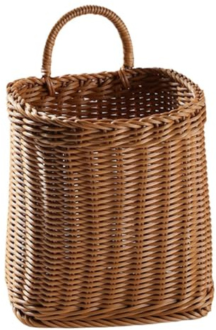 Cesta de Pared de Ratán,Almacenamiento de Frutas y Pan | Cesto Tejido de Ratán para Pared - para Cocina, Puerta Principal, Dormitorio, Hogar, Interior y Exterior
