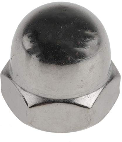 RS PRO Sechskantmuttern, M10 Hut Edelstahl 17mm Glatt A2 304 DIN 1587, Packung a 25 Stück