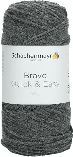 Schachenmayr Bravo Quick&Easy, 9807590-08319, Farbe: Mittelgrau meliert, 100g, Handstrickgarne