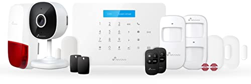 Nivian - Sistema de Alarma para Casa y Negocios Sin Cuotas Mensuales | Kit de Alarma WiFi/gsm | Control Remoto a través de App Tuya | Fácil Instalación Sin Cables | hasta 60 detectores