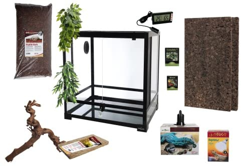 M&S Reptilien Komplettset: Für Chamäleons Terrarium mit Holz-Terrarium