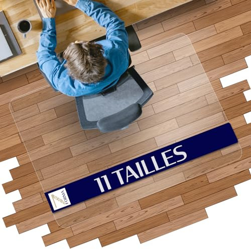 NOVA FORMA Tapis de Protection de Sol en Pet recyclé pour sols durs – Tapis antidérapant sous Chaise de Bureau – Protège Sol Contre Les Rayures & Les salissures – 100 x 120 cm, Transparent