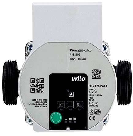 Kudos-Trading - Wilo Yonons para 25/6-43/SCU Pump for Manifold Water underfloor Heating Pump Replacement and Central Heating Systems high Efficiency “A” Rated High-Efficiency