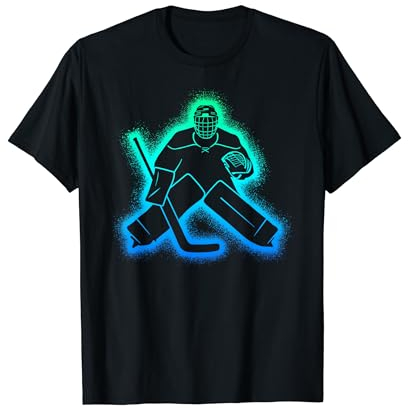 Eishockey Torwart Kinder Herren Jungen Eishockeyspieler T-Shirt