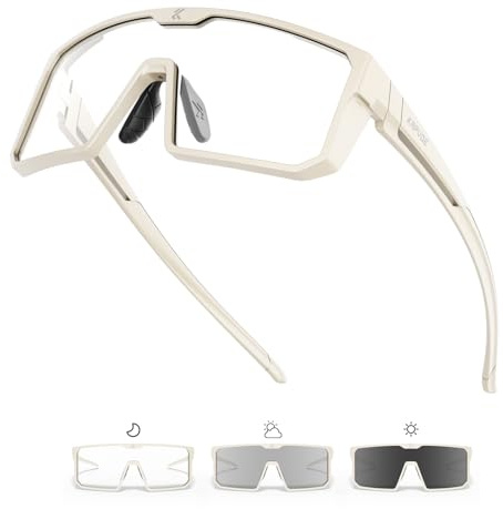 KAPVOE Gafas de Ciclismo Fotocromáticas Gafas de Sol MTB Hombre Mujer Bicicleta Montaña Transparentes Deportivas Running K232