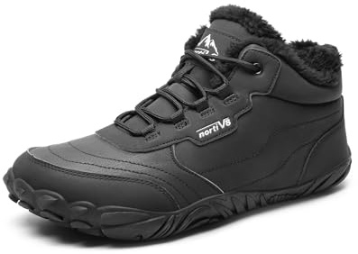 NORTIV 8 Stivali Uomo da Neve Scarpe Invernali da Uomo Invernali da Neve Stivali Invernali da Trekking e Calde,Size 42,Nero,SNSB241M-E