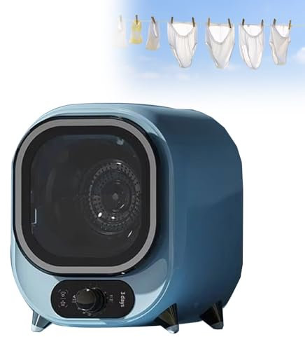 Asciugatrice a Condensazione, Mini Asciugatrice Portatile, Asciugatrice a Condensatore Portatile, 5 Modalità di Asciugatura, Carico di 0,8 kg, per Viaggi, Appartamenti, Dormitorio per Studenti, Hotel(