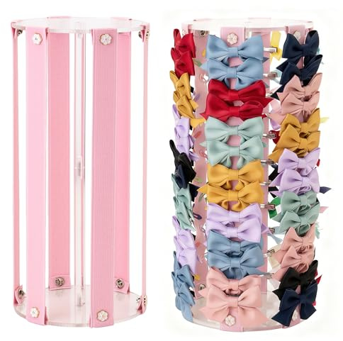 QUPIVA Bow Organizer for Girls - Large Capacity Hair Clip Organizer, Effortless Hair Bow Holder for Home Dresser, Perfect for Gifting, Essential Storage Solution for Girls