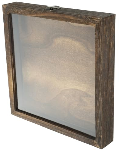 SEWACC Vitrine à Insectes en Bois Vintage 30X30X45 CM Couvercle Transparent Boîte d'Exposition pour Spécimens Cadre d'Échantillon Suspendu pour Collection et Décoration Murale