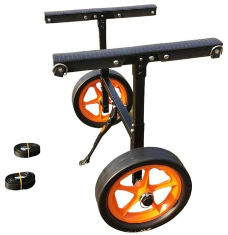 Carrello per kayak, carrello pieghevole portatile per il trasporto pesante di kayak, canoe, paddle board e tappetini galleggianti, capacità 50 kg, accessorio essenziale per sport acquatici