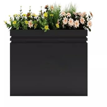 Zhaoj24-05 Macetero con Banco Caja de Flores for Exteriores colocada Fuera del Departamento Ventas, partición Cuadrada, Maceta Rectangular, Estante for, Cama, Canal for