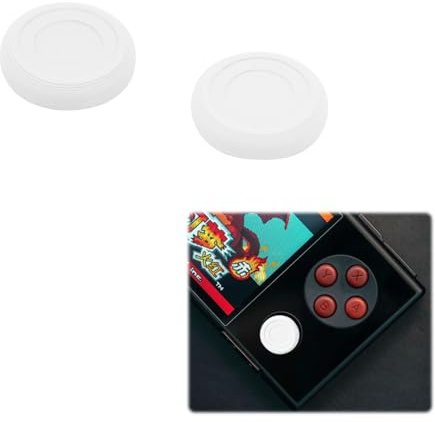 2 Pezzi Cappucci per Joystick con Impugnatura per Pollice per AYANEO AIR Plus/Pocket Micro, Cappucci Antiscivolo con Impugnatura Testurizzata, Coperture di Ricambio per Stick Analogici (bianco)