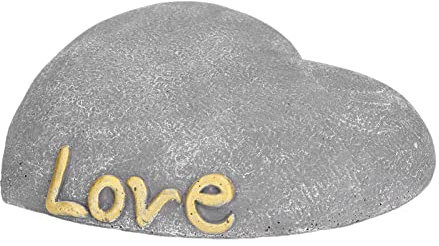 Piedra Conmemorativa para Mascotas en Forma de Corazón – Marcador de Tumbas para Mascotas Resistente a la Intemperie para Perros y Gatos – Placa Conmemorativa para Césped y Jardín Al Aire (#3)