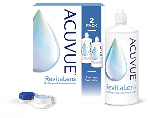 ACUVUE RevitaLens MPDS – Pflegemittel und Reiniger für weiche Kontaktlinsen mit antimikrobieller Wirkung – Wirkt mehr als 16 Stunden – 2 x 300 ml Kombilösung