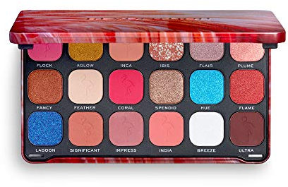 Makeup Revolution, Forever Flawless, Palette di Ombretti, Flamboyance Flamingo, 18 Tonalità, 19.8g
