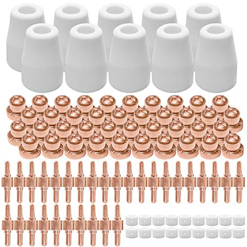 100 Stück Plasmaschneider Düse, Plasma Elektrode Spitze Cutter Zubehör, Plasmaschneider Zubehör für CUT-4, CUT40D, LGK40, CT312,CT416D, CT416D, CT416D, CT518D, Super160