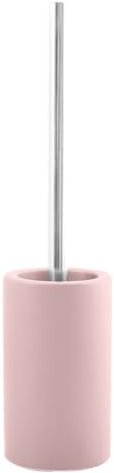 Spirella Tube Bürste Toilettenbürste Klobürste WC Garnitur aus Porzellan matt rosa, Edelstahl, Pink