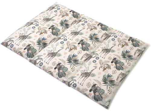 Coussin aux pépins de raisins - Taille 40x30-3 compartiments - animaux sauvages- Coton Bio - Coussin thermique - Coussin aux graines - Compresse froide -