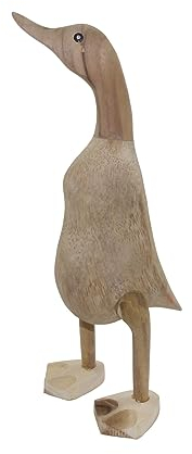 trendforge® - Handgefertigt zum Bemalen - Deko-Enten aus Teakholz - Vielfältige Modelle - Natürliche und hochwertige Holzfiguren für den Innen- und Außenbereich - einzigartiges Geschenk