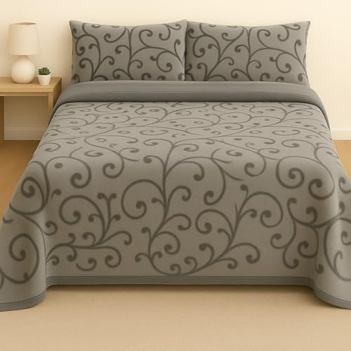 Corredocasa - Completo Lenzuola Letto in Morbido e Caldo Pile Made in Italy, Set di Lenzuola Matrimoniale, Singolo e Una Piazza e Mezza con Federe, (Grigio, Singolo)