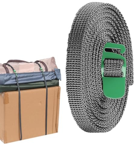 Fascetta a cricchetto – Cinghie di carico robuste, cinture con fibbia regolabile | Imballaggio di cinghia di ancoraggio con fibbia a camma, cinghia di trasporto per kayak, cintura di ancoraggio per