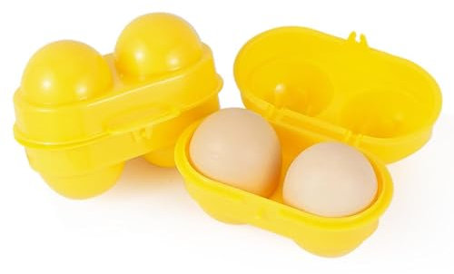 Eierbox für Camping | Behälter für 2 Eier mit Stoßschutz – sicherer Transport für Picknick, Reisen, Wandern, Outdoor-Küche, Spender, tragbar und wasserdicht