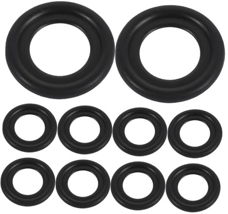 Ciieeo 10pcs Oil Drain Plug Gasket Assortment for Automotive Use Rubber Seal Replacement Kit Compatible Drain Plug Screw and Engine Block