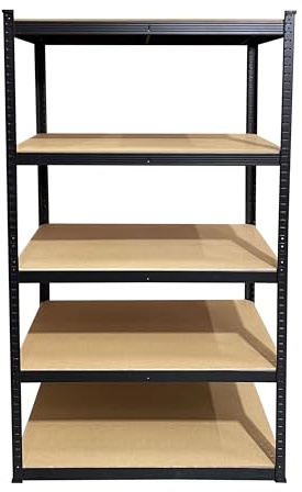 QUICK STAR Schwerlast Lagerregal 90x60x180cm 5 Böden Standregal für Garage Werkstatt Haushalt Keller