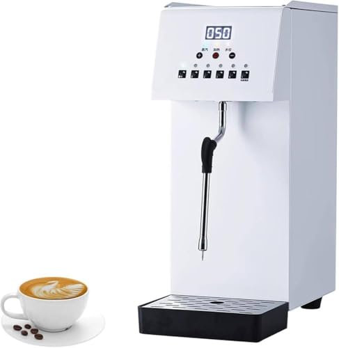 JJENXYYDS Machine à Vapeur entièrement Automatique, Machine à mousser Le café à la Vapeur Professionnelle de 6 L, Appareil à mousser Le Lait avec écran LCD pour thé et café