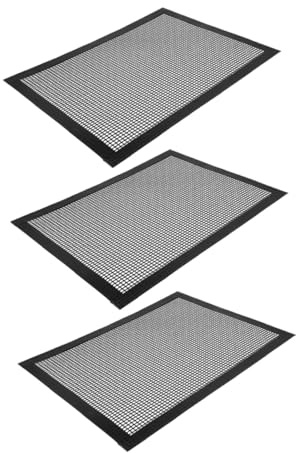 BESPORTBLE 3 Piezas Alfombrillas Bbq de Malla Antiadherentes Reutilizables y Resistentes al Tapetes para Parrilla Gas Eléctrica Distribución Uniforme de Fácil