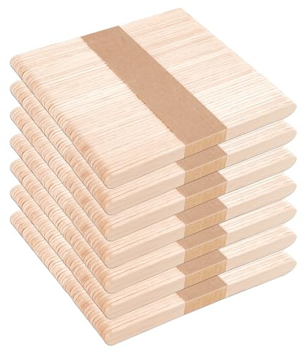 350 pcs Lolly Sticks,114 x 10 x 2 mm Popsicle Sticks, Natural Wooden Lollipop Sticks, Smooth, Lollipop Sticks for Ice Cream Handwork Craft