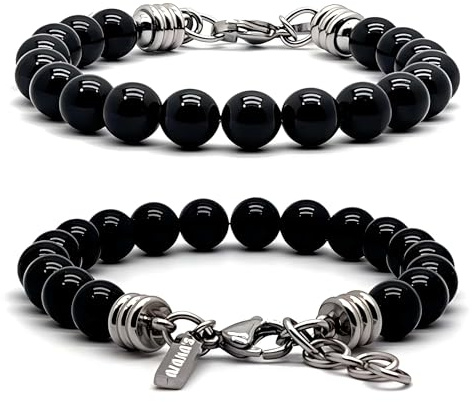 arana's® - Pulsera TURMALINA NEGRA piedra natural - Pulsera ajustable 19-22 cm - Cristales curativos y piedras energéticas para mujer y hombre - Sanación y curación (Turmalina)