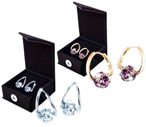 Pendientes de germanio para magnetoterapia, pendientes magnéticos para adelgazar, para mujeres y niñas (2pcs A&C)