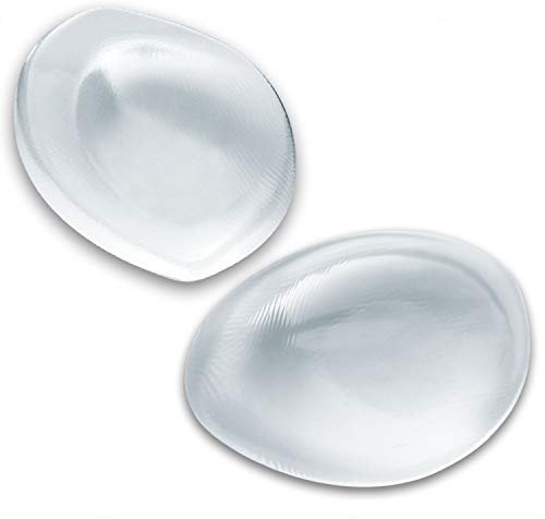 FEMAGIQUE Silicone Gel Bra Inserts Push Up Breast Cups - Cleavage Enhancers pads, Transparrent, Large