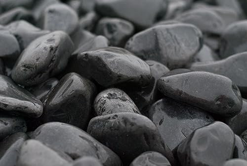 Ciottolo di marmo Nero Ebano 25/40 sacco da 25 kg sassi pietre arredo giardino vasi