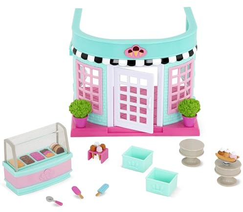 Li'l Woodzeez - Glacier Scoops & Sprinkles - Magasin de Jouets - Jeu de Figurines - Restaurant Toy - Jeu pour Enfants - 3 Ans et +