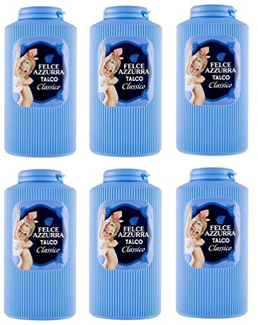 6x Paglieri Felce Azzurra Talco Classico Körperpuder Klassisch Talkum 500g