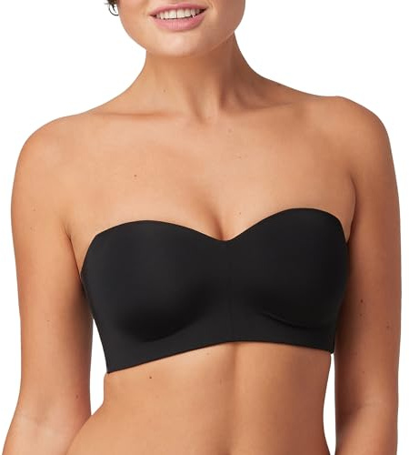Maidenform womens Pure Comfort Strapless Wireless Dm7685 Bra, Black, Medium US