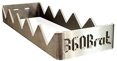 360Brat Halterung Bräter 5.9 Bratwursthalter Edelstahl 3mm BBQ Gestell für 5 Würste