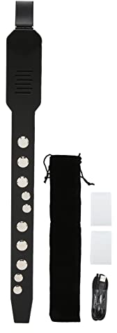 Digitale Blasinstrument MIDI Konnektivität, elektronisches Blasinstrumentenset mit 10 Tönen und 12 Begleitungen, Wiederaufladbares MIDI Blasinstrument mit 2 W HiFi (Schwarz)