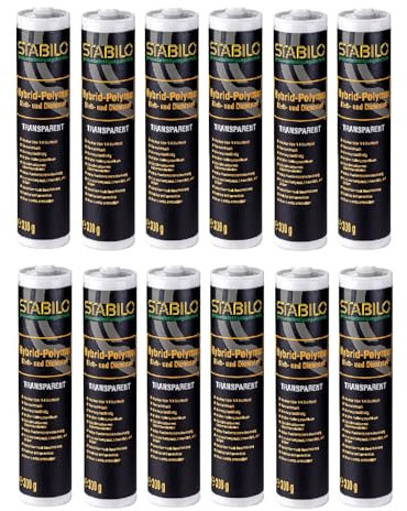 12x Hybrid-Polymer Kleb- und Dichtstoff 290ml - Crystal/transparent | Universalkleber, Alleskleber, Montagekleber, Kleber | 12 Stück