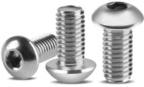 M3 Bolts Set, 100 Pcs M3 x 10mm Bolts, Hex Socket Button Head Bolts Screws, m3x10 button, Stainless Steel Hex Socket Button Head Cap Screws for Repair Industrial Electronic