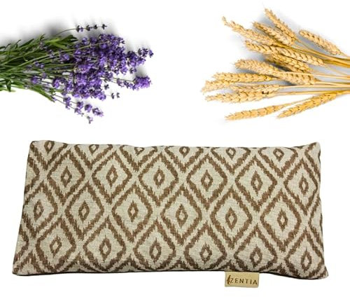 ZENTIA Saco Térmico Semillas Microondas (15x30CM) Dolor Cervical Lumbar Menstrual Relajacion Bebé Cojín Lavanda y Trigo Funda Lavable Bolsa Sirve en Frio y Calor 100% Fabricado en España