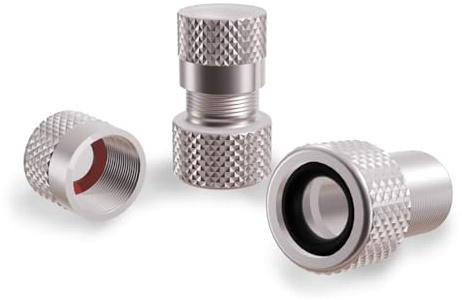 Shredr. Kit d'adaptateurs de valve Presta | Adaptateur valve française vers valve voiture | Aluminium de qualité supérieure (argent)