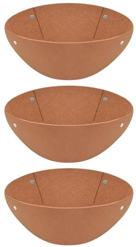 Set di fodere per cestello da giardino - rivestimenti di ricambio durevoli per supporti per fiori appesi all'aperto | Tamponi in feltro di cocco spessi riutilizzabili per il balcone