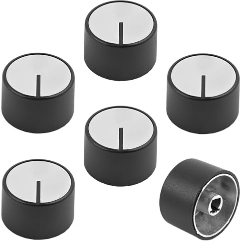 6 Pezzi Manopole Forni, 6mm Manopole Piano Cottura, Pomelli Cucina, Manopole Cucina Gas Universali, Gas Stufe Controllo Manopole, Pomelli per Fornelli a Gas, per Piano Cottura Tutte le Marche di Forno