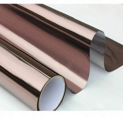 PELLICOLA EFFETTO SPECCHIATO PER FINESTRE E VETRATE COLORE ARGENTO/BRONZO (76cm x 300cm)